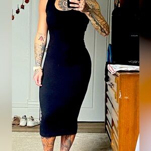 Soft ribbed midi dress. VERY stretchy and soft s-m fit